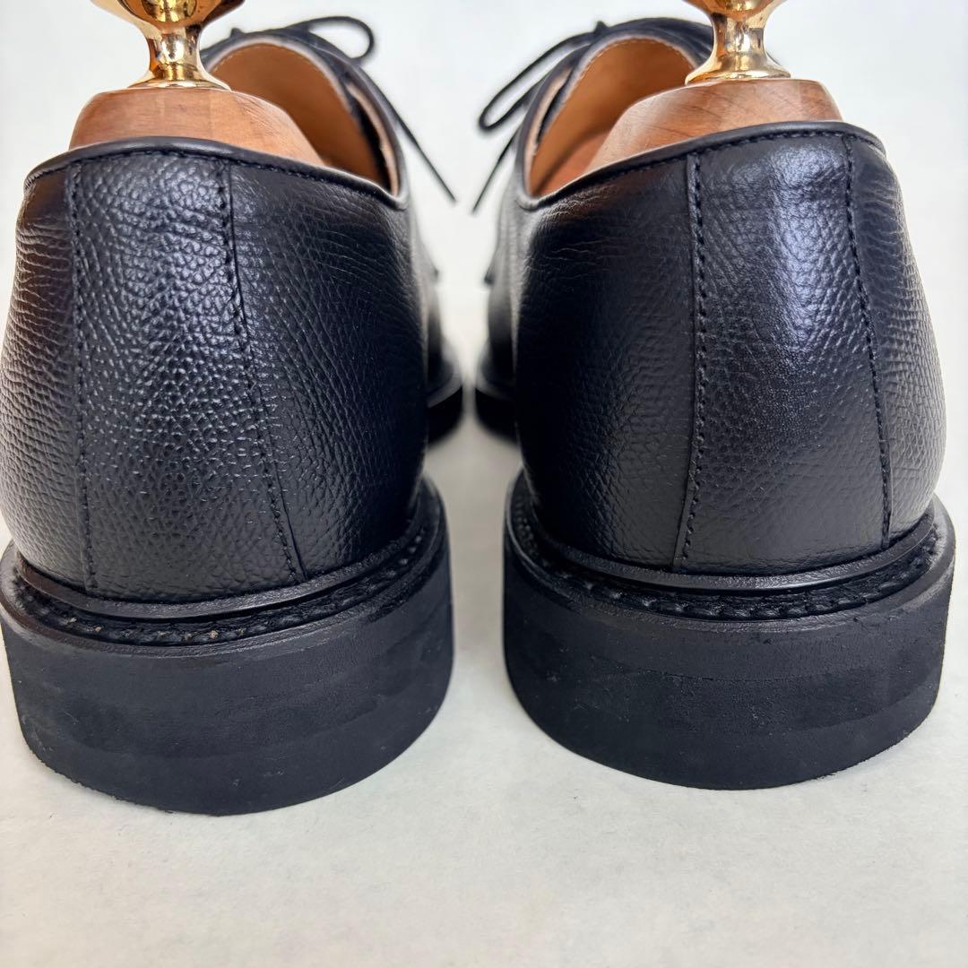 【極美品】berwick バーウィック3680 6 1/2プレーントゥ 黒 シボ