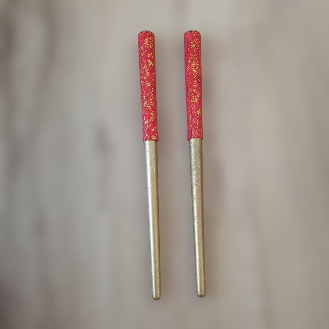 日本舞踊　小道具　金鞨鼓（きんかっこ）と振り鼓（ふりつづみ）のセット