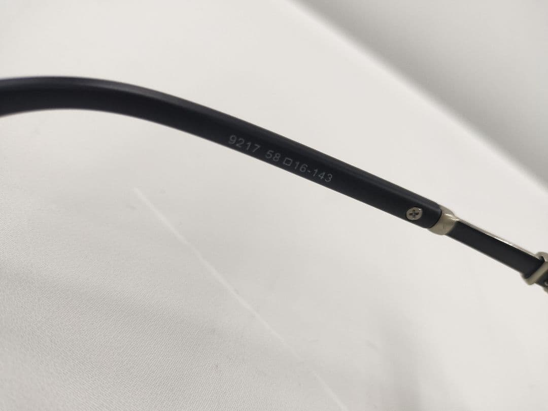 マットカラーゴールド装飾付きブラックフレーム　伊達メガネ　クロムハーツ好きに！