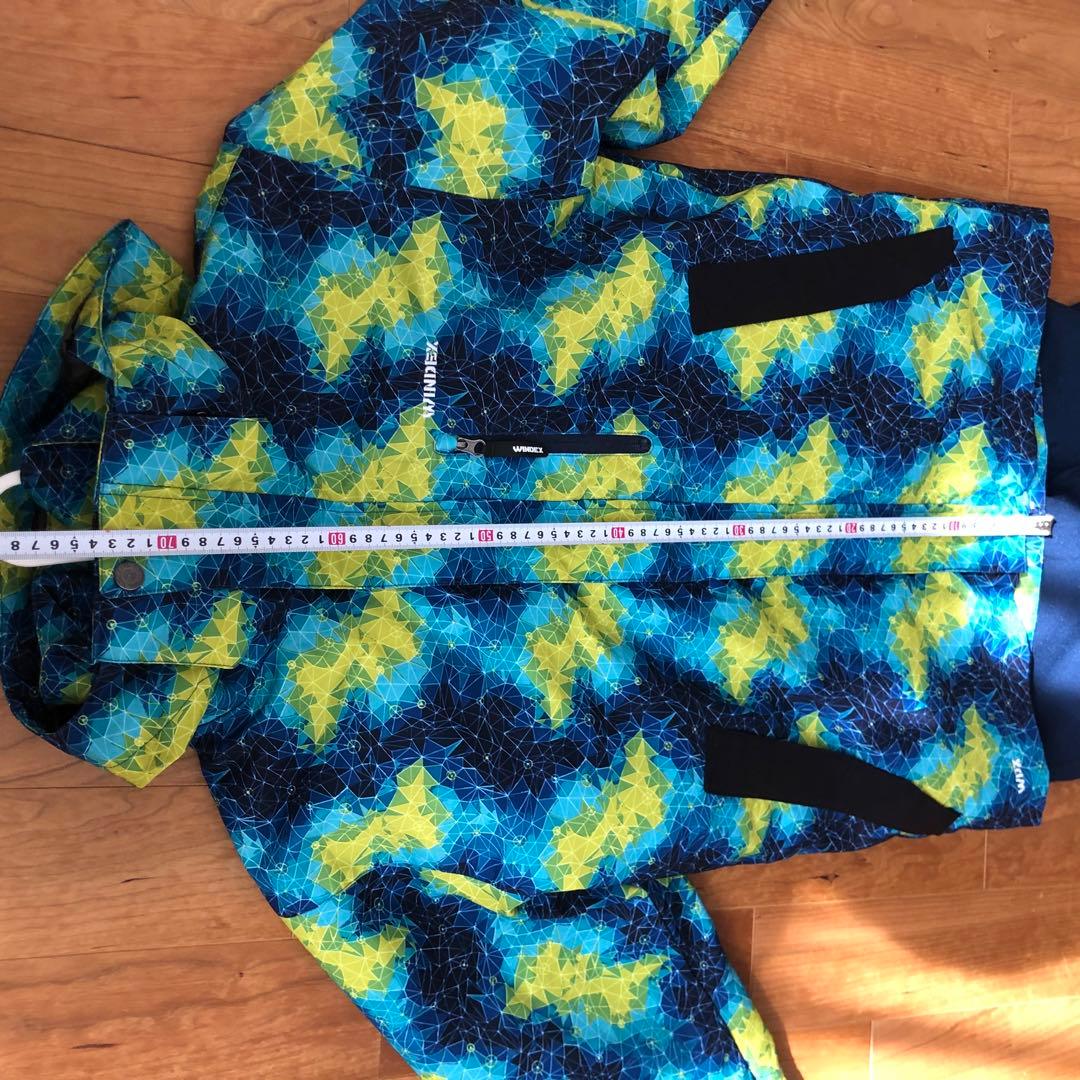 WINDEX スキーウェアセット 青黄カモフラ L