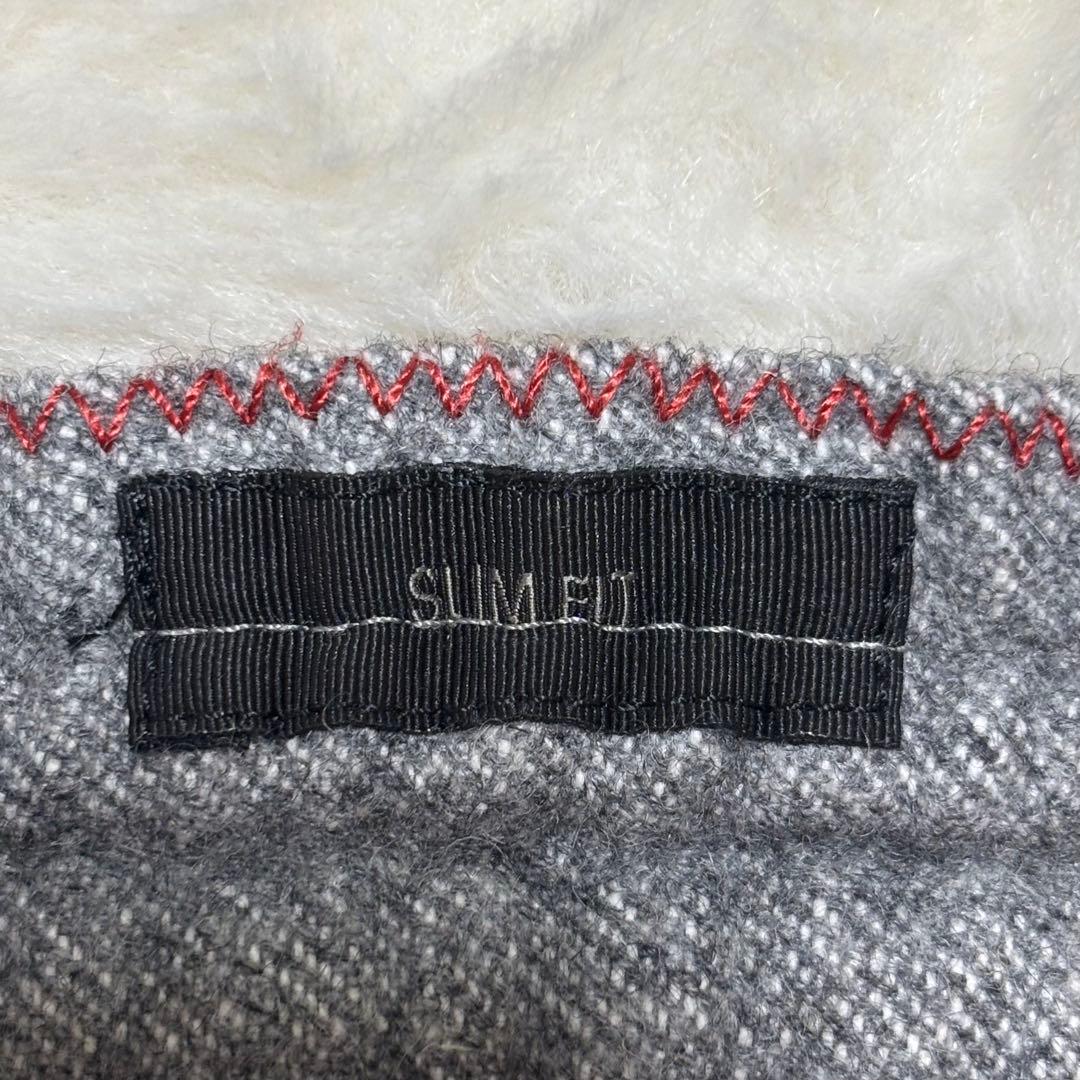 【極美品】 GTA DESIGN ジーティーアー スリム カシミヤ混 スラックス