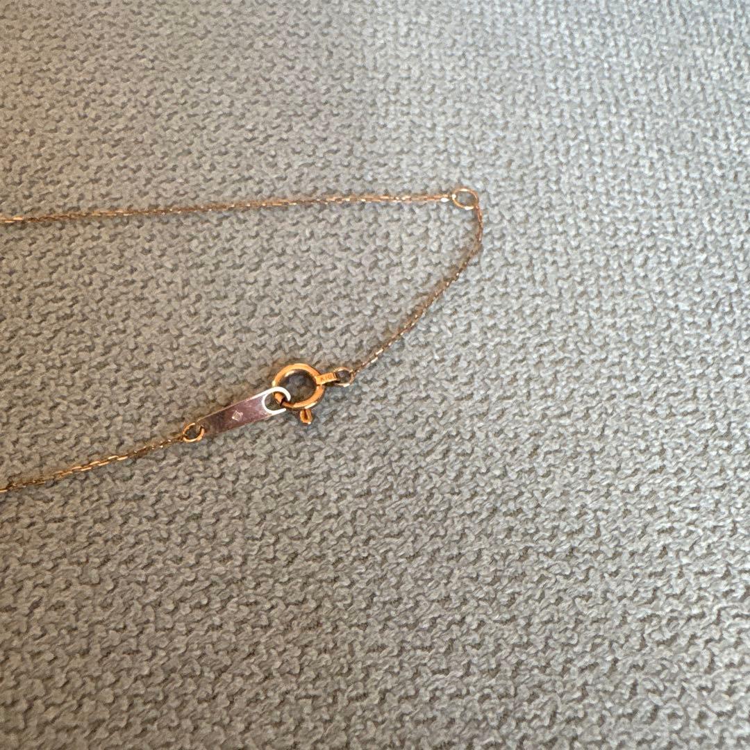 カプチーノ様　ヴァンドーム青山　k10 ダイヤ　エメラルド月ネックレス 箱付き