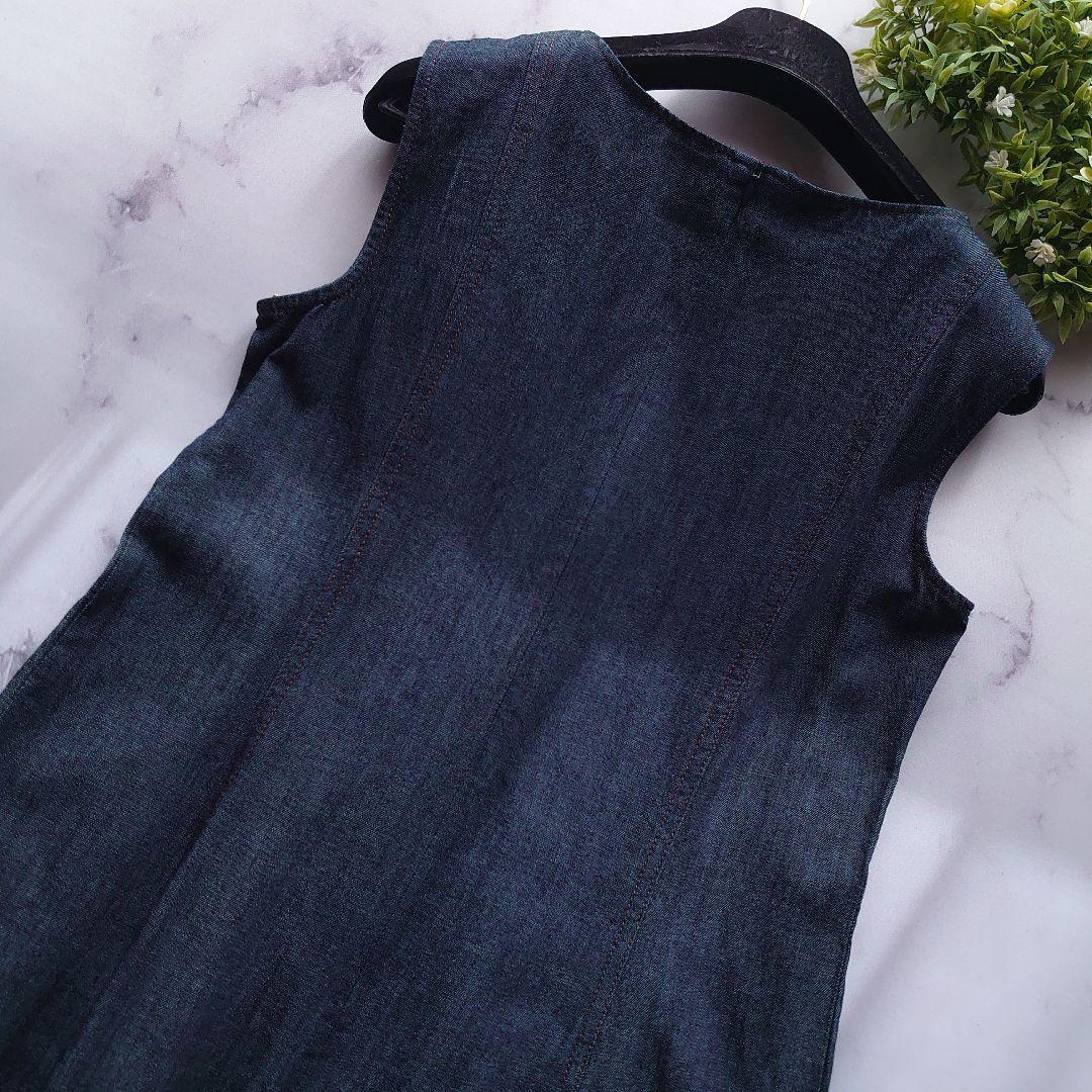 25SS タグ付 DUAL VIEW 麻100％ サマーデニムワンピース 40
