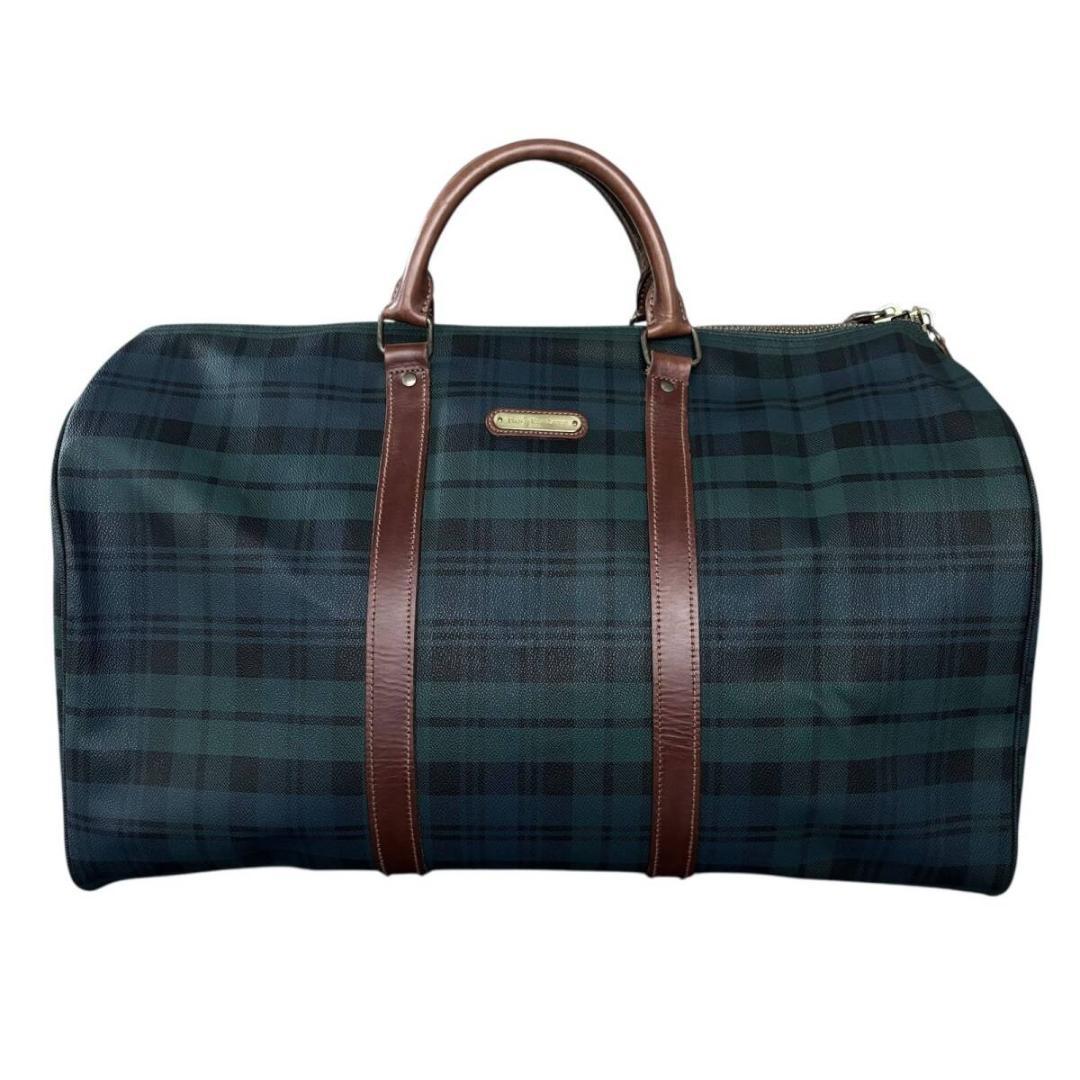 美品 ポロ ラルフローレン ボストンバッグ 特大 大容量 ブラックウォッチ