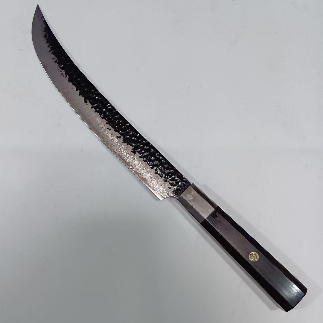 槌目黒打 67層 ダマスカスVG10 ブッチャーナイフ 黒檀八角柄