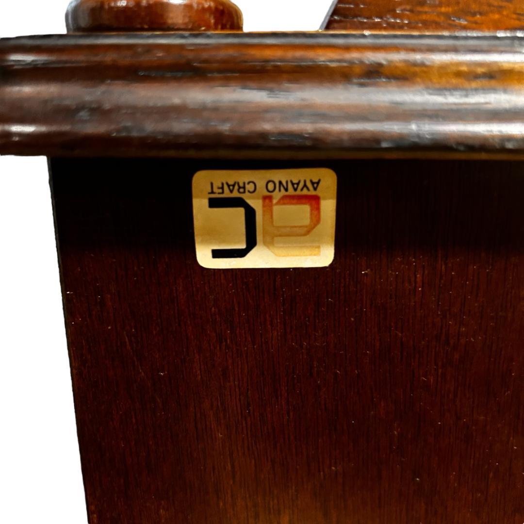 綾野製作所 アヤノクラフト コーナーキャビネット 木製3段 ダークブラウン