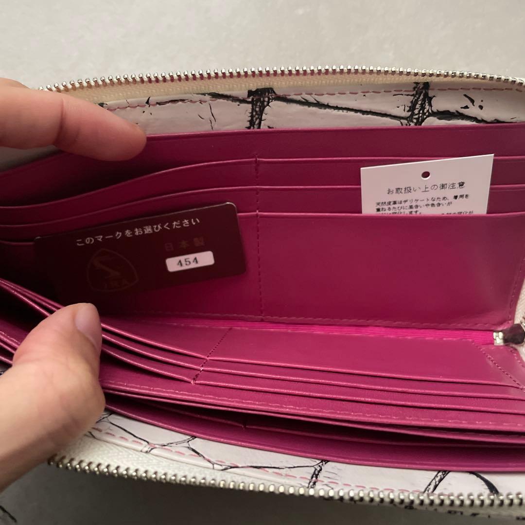 【新品タグ付】COTO アリゲーター ワニ革 レザー 長財布 ホワイト