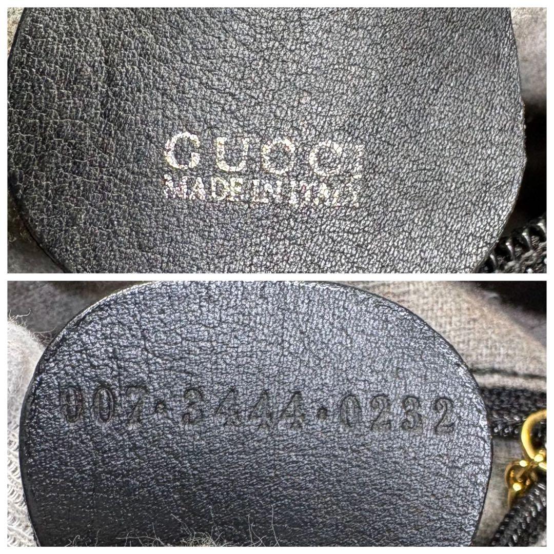 美品　グッチ バンブー 2WAY ミニ ボストンバッグ ヴィンテージ 黒　極小