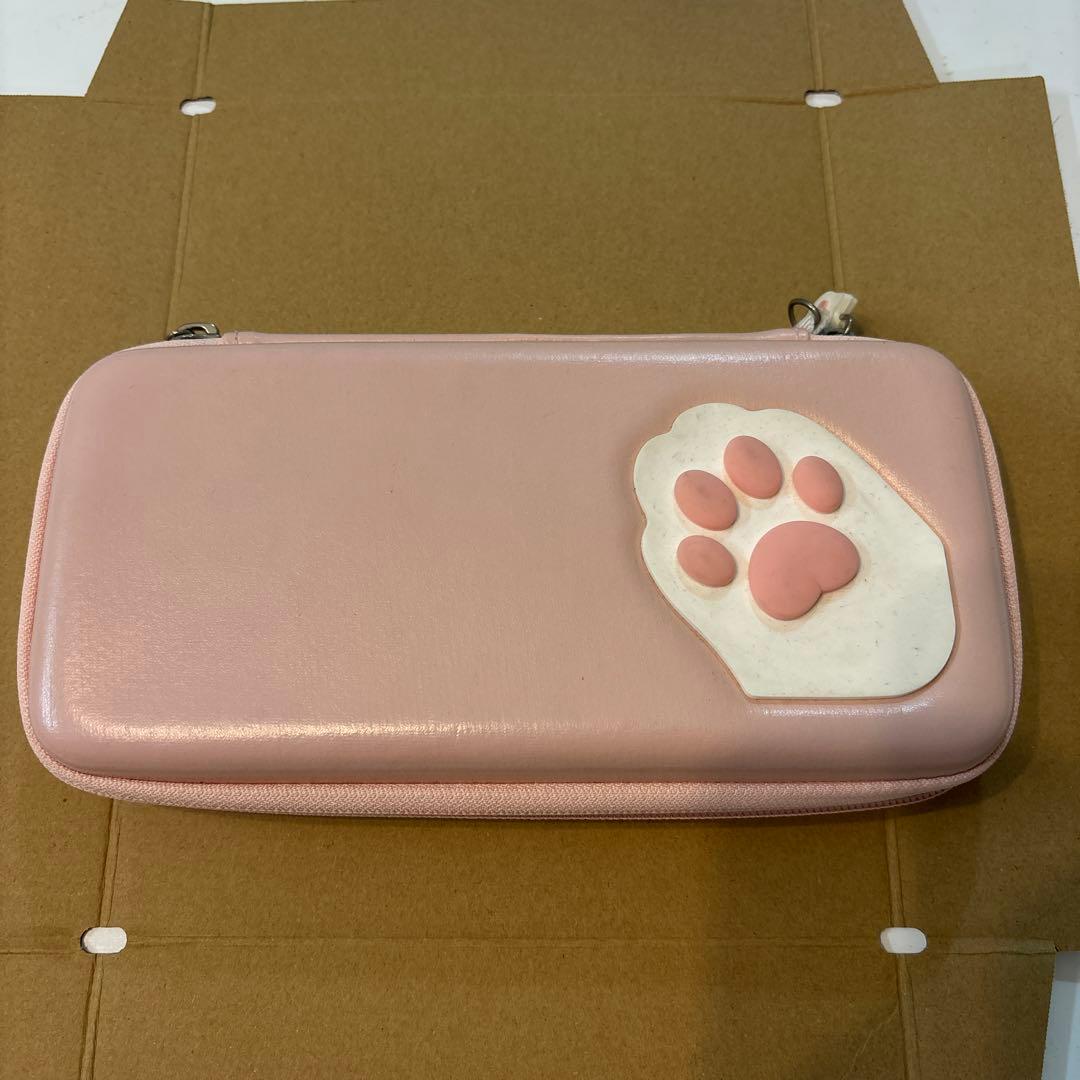 Nintendo Switch Lite ピンク 肉球デザイン　クリアカバー