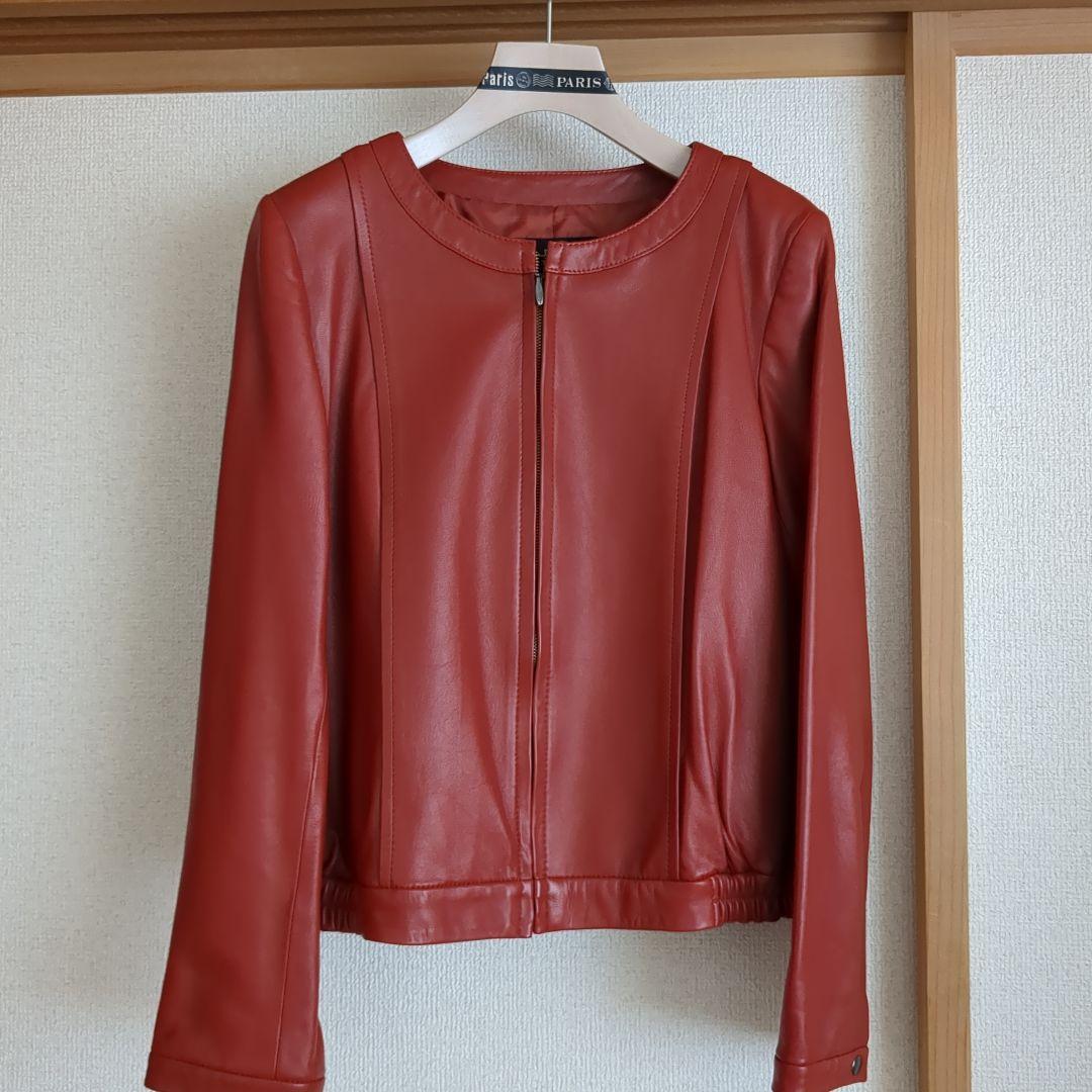 新品未使用!JUDYラムレザーバックフリルライダースジャケット