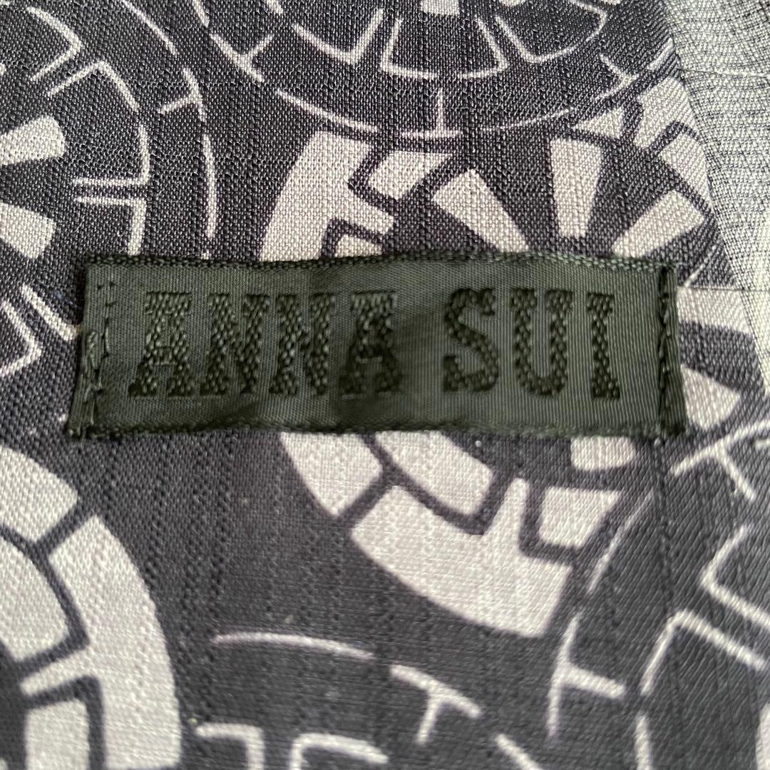 浴衣　アナスイ　ANNA SUI 花柄　歯車　オリエンタル　紫　パープル