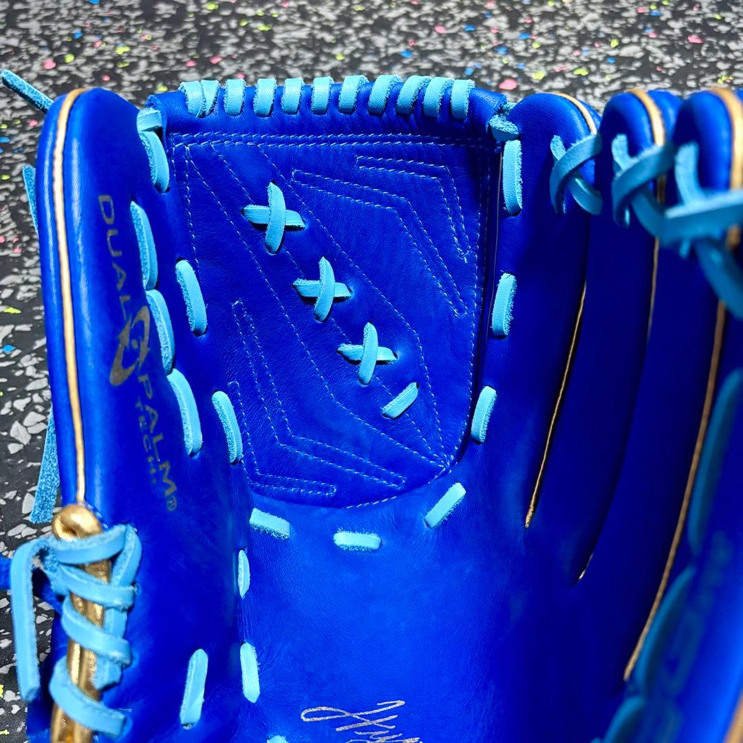 ローリングス 投手用 軟式用 グローブ ハイパーテック ブルー ゴールド 野球
