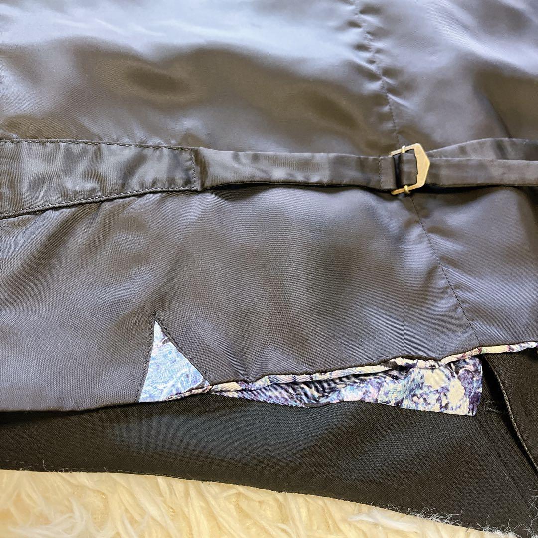 美品✨PSポールスミス 裏地花柄 ウールサテンベスト XLサイズ　パイピング