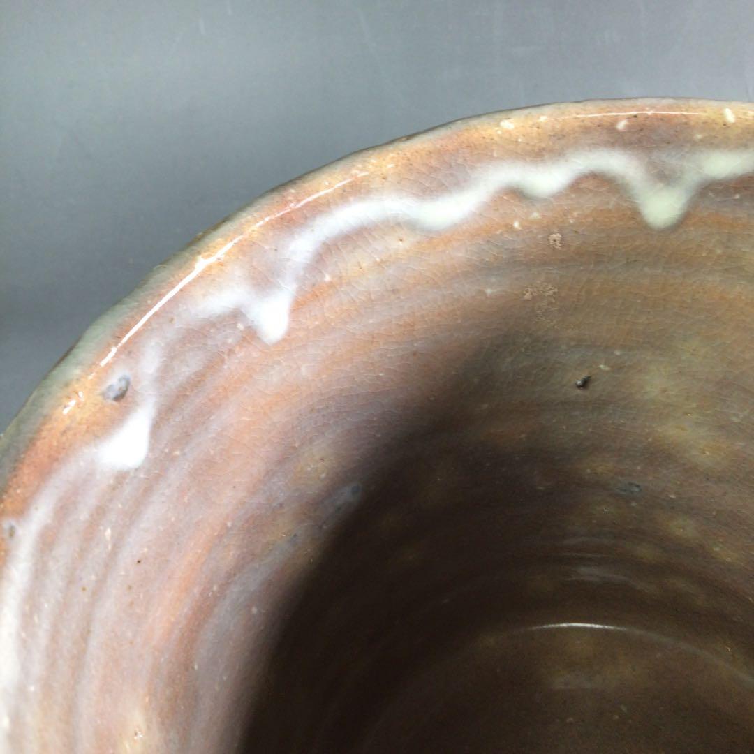 Ｒ６６　水指　『萩焼』『蓮光山　守繁栄徹造』『樽形水指』　共箱　茶道具