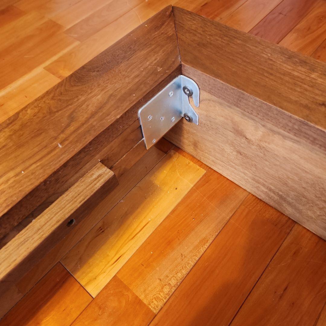 MASTERWAL モアレスベッドフレーム　ワイドダブル　ウオールナット