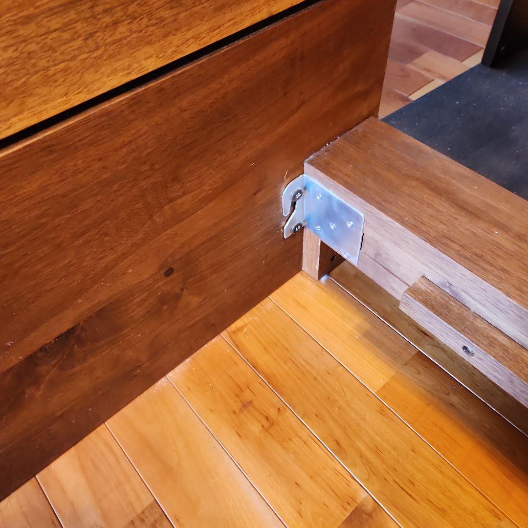 MASTERWAL モアレスベッドフレーム　ワイドダブル　ウオールナット