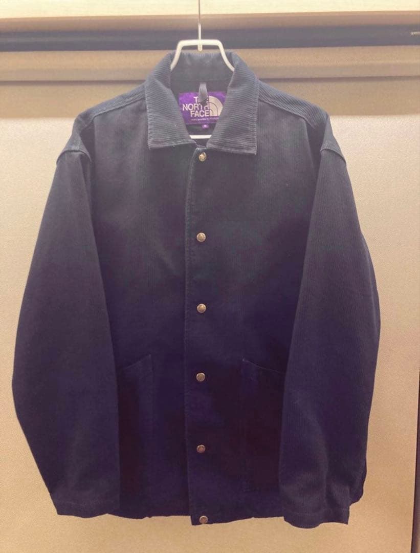 ノースフェイス パープル　ピケデニムカバーオール