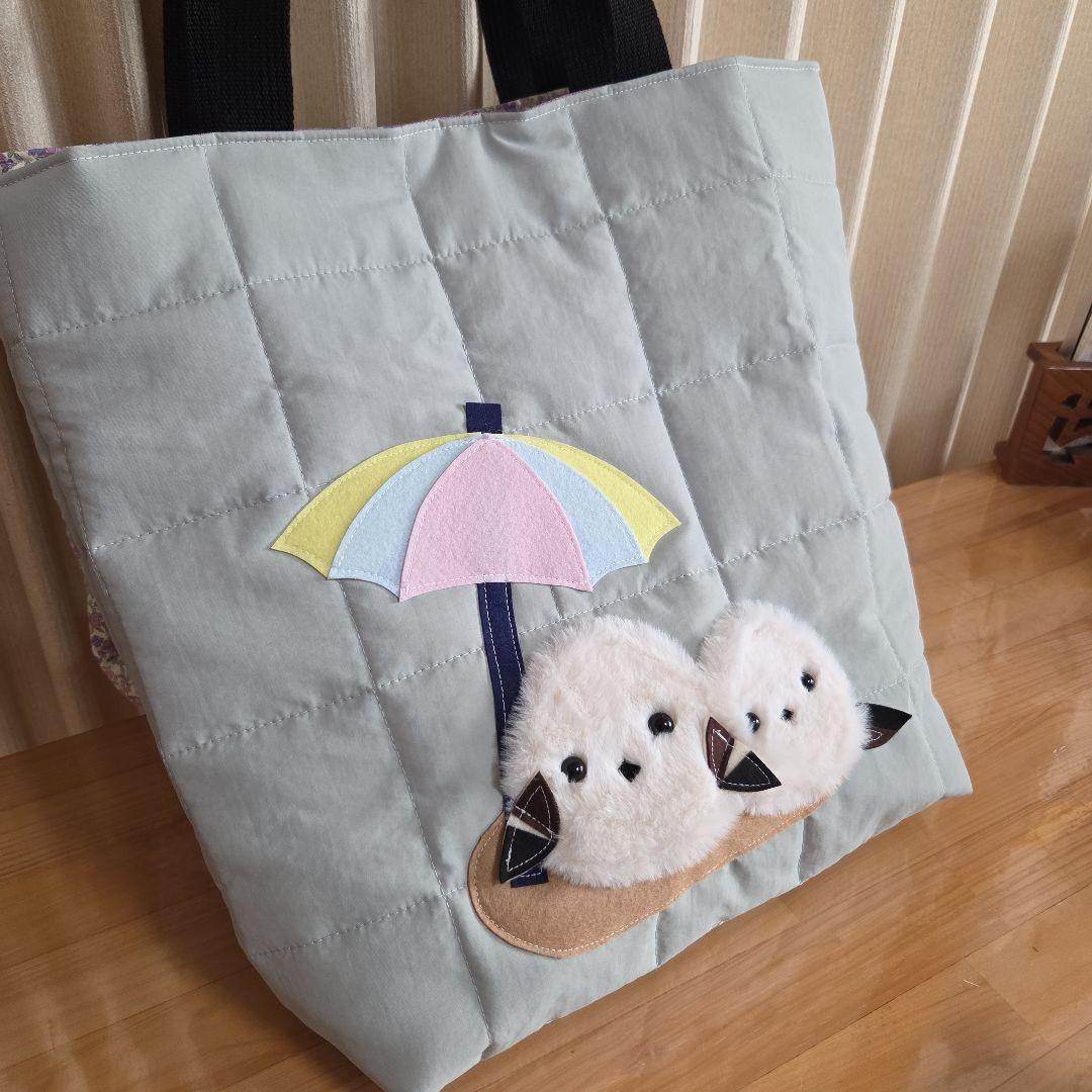 ●いちご●もふもふシマエナガ　ハンドメイド　肩がけ&ショルダー