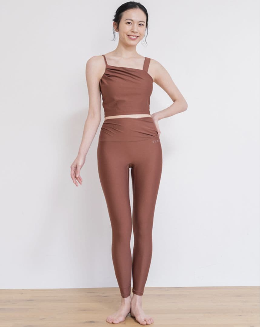 SUKALA アシンメトリーギャザーレギンス　M