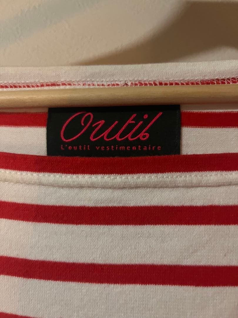 OUTILボーダーバスクシャツ