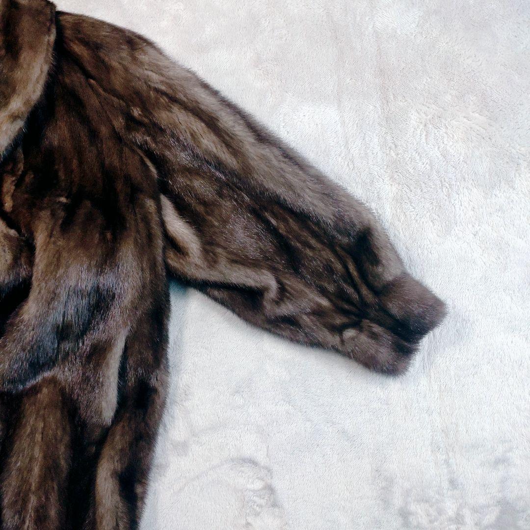 ★★★★ アメリカンミンク 毛皮ロングコート