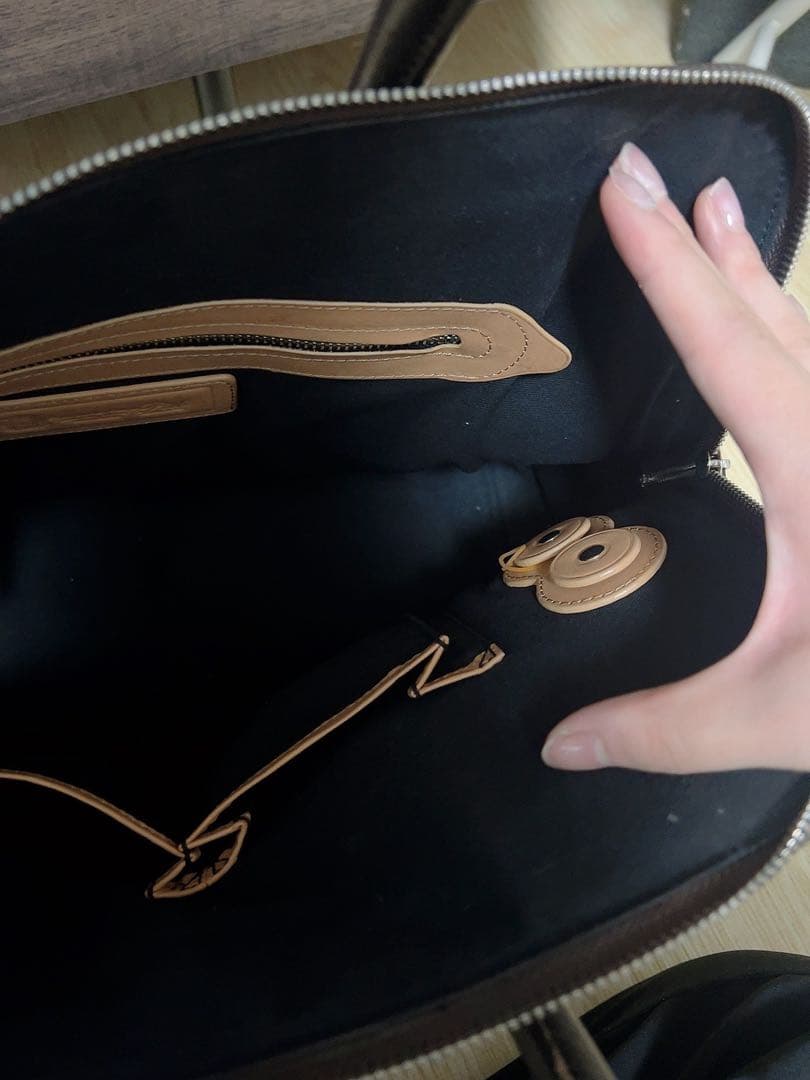 【美品】【PID】ダークブラウン ブリーフケース バッグ 牛革 2WAY