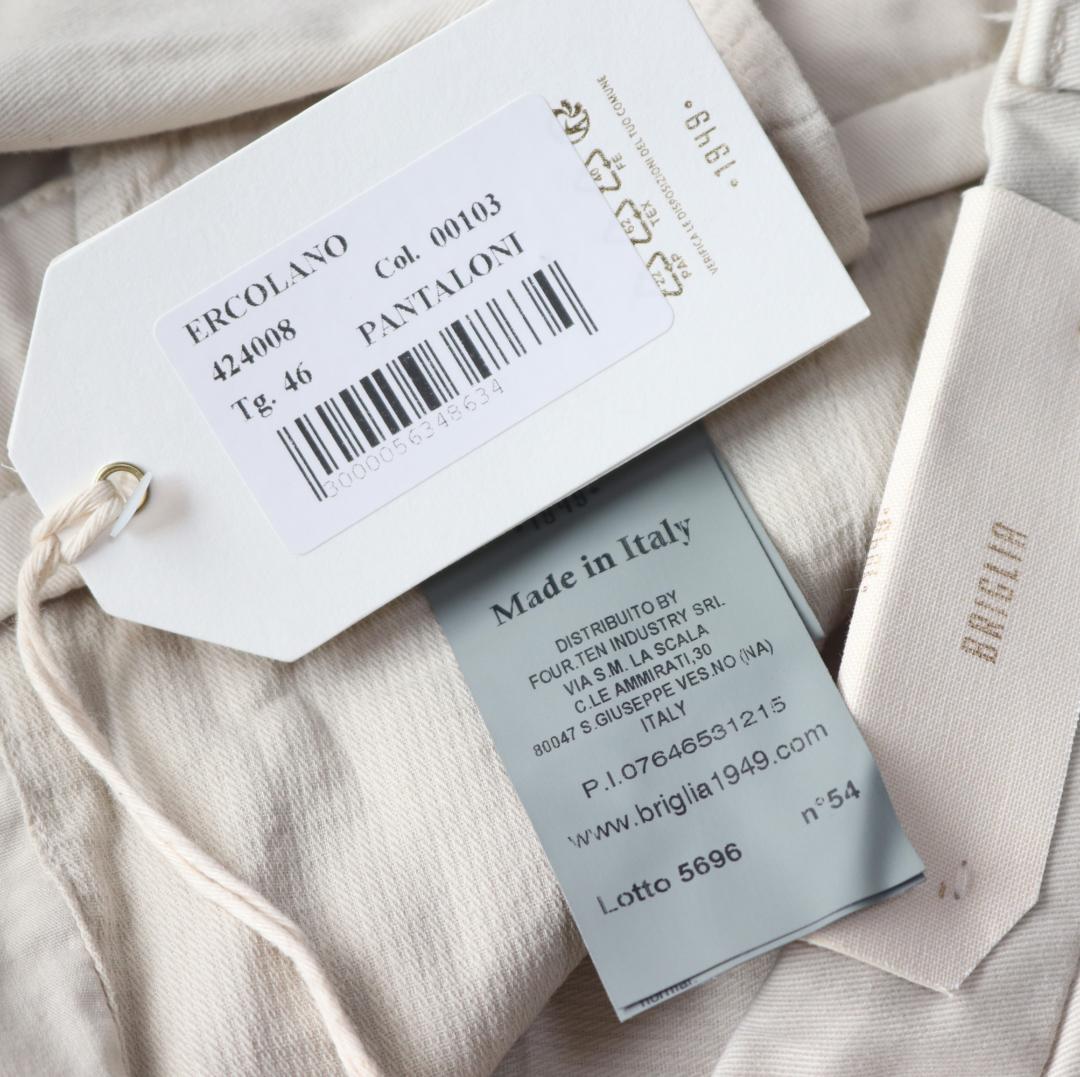 新品タグ付き【ブリリア 1949】秋冬 ERCOLANO テーパードパンツ 46