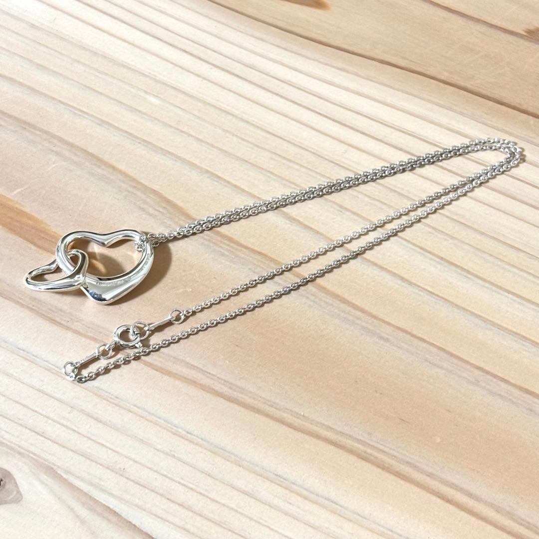 【極美品】 ティファニー ダブル オープンハート 2連 ネックレス ペレッティ