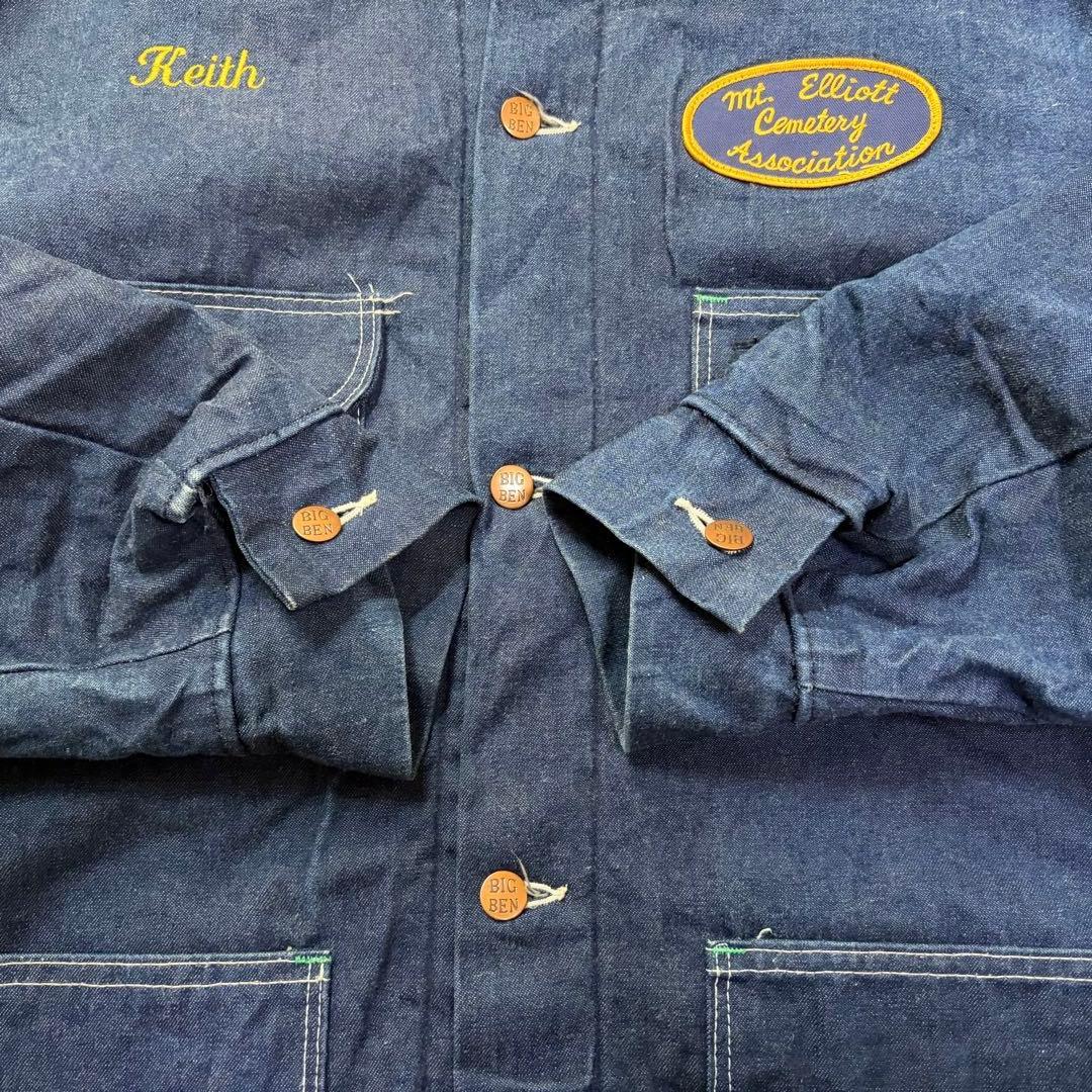 USA製80s◯BIGBEN ビッグベン カバーオール 裏地 濃紺 44 XL