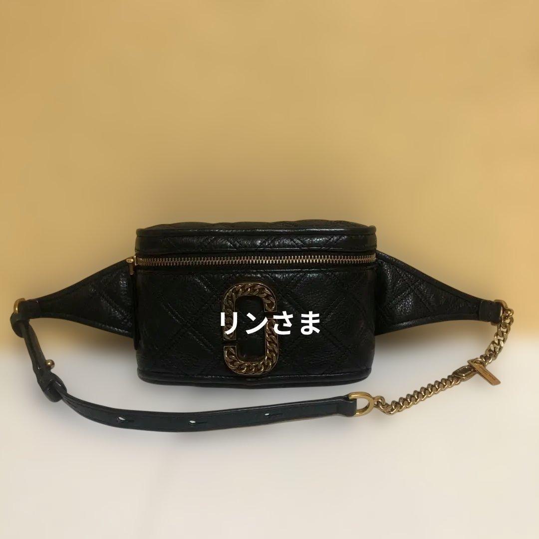 マークジェイコブス　ブラックレザー ボディバッグ・ウエストポーチ