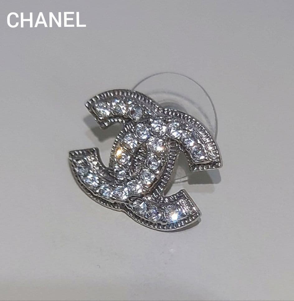 シャネル ココ ラインストーン ピアス 超美品 【鑑定済】