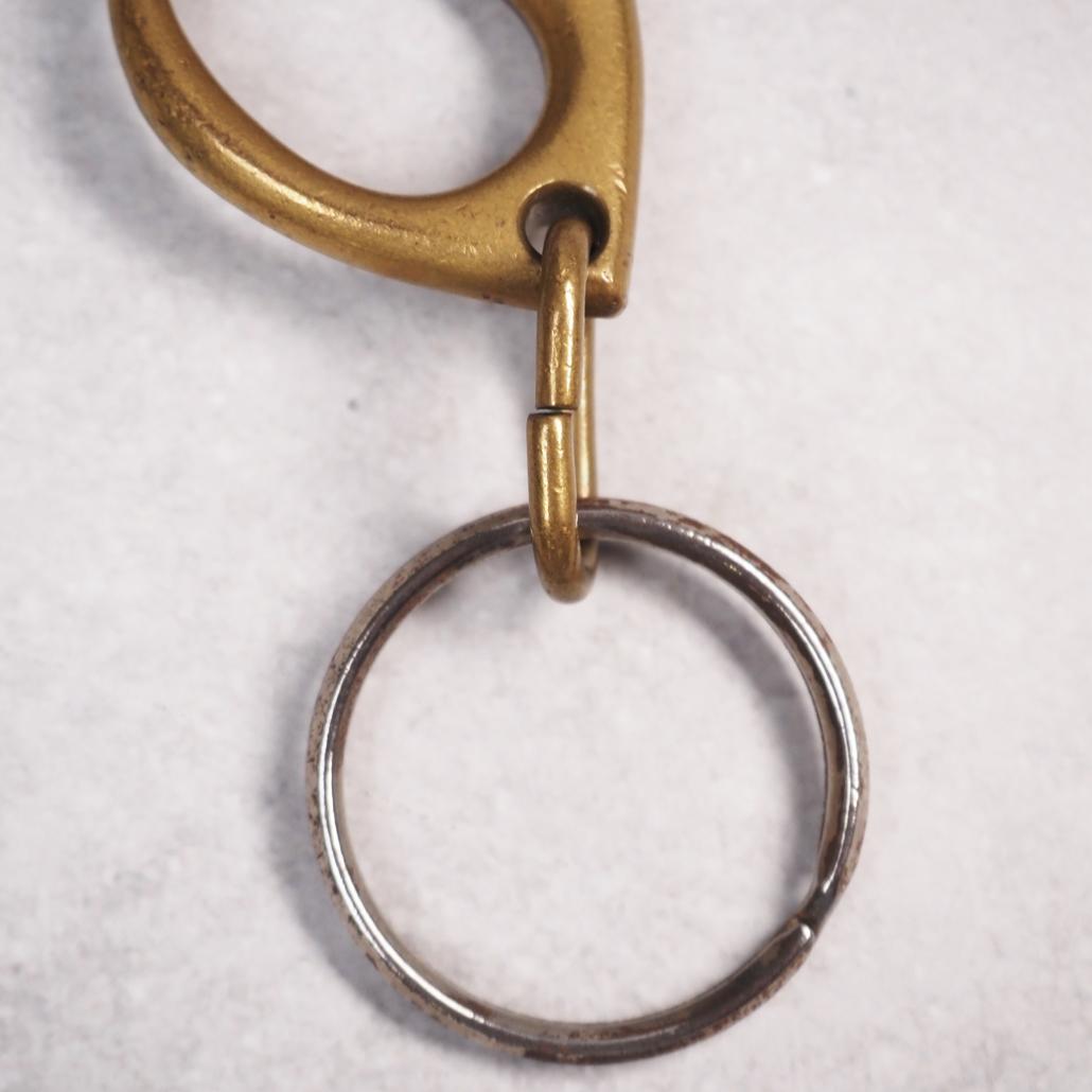 REDMOON S字フック キーホルダー 真鍮 ハンドメイド 限定品 ロゴ刻印