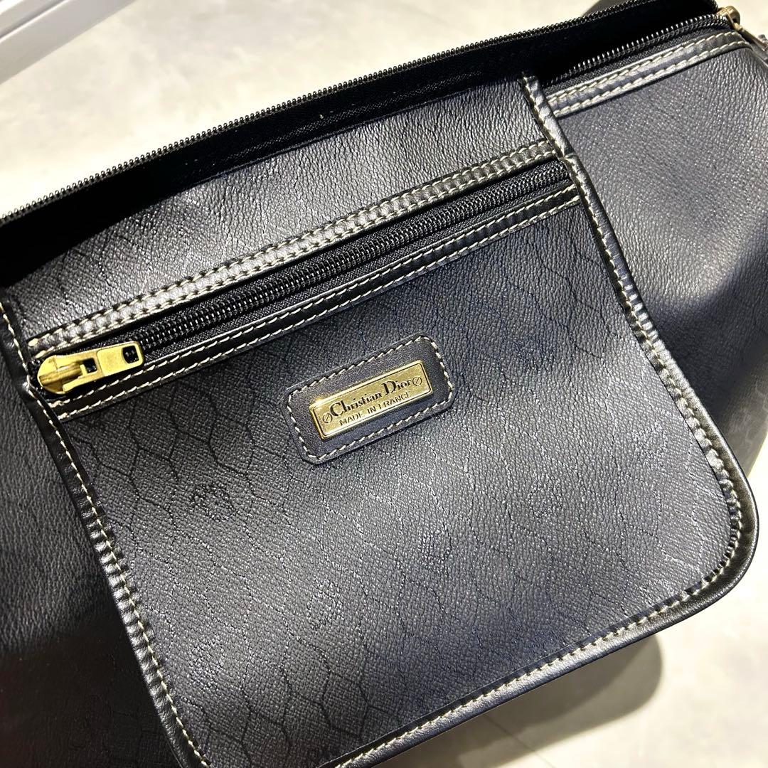 Christian Dior/ディオール ブラック ボストンバッグ 南京錠　鍵付