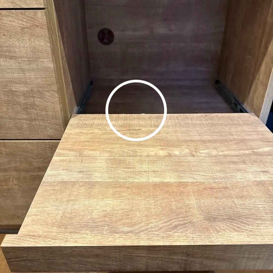 大川家具　LOWYA 食器棚 キッチンカウンター 国産　101cm 完成品