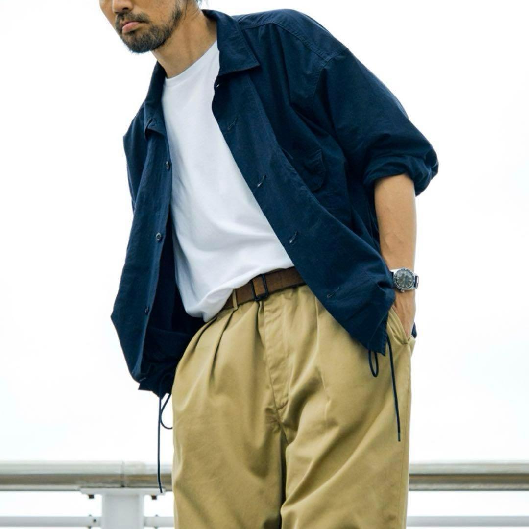 新品 ナナミカ 黒 M コットンウールデッキシャツ ユーティリティ ジャケット