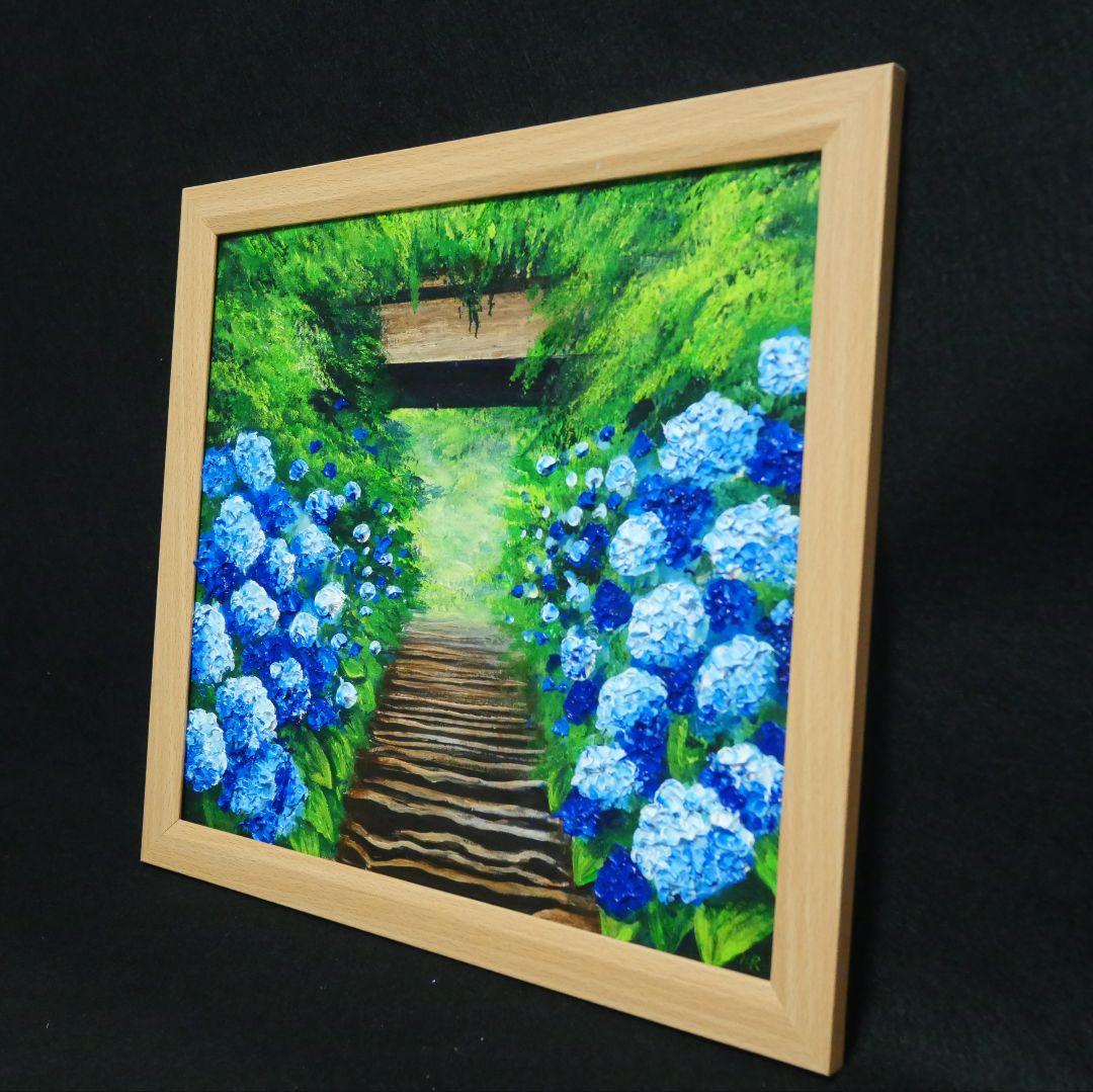 油絵 油彩 油彩画 絵 絵画【紫陽花寺】
