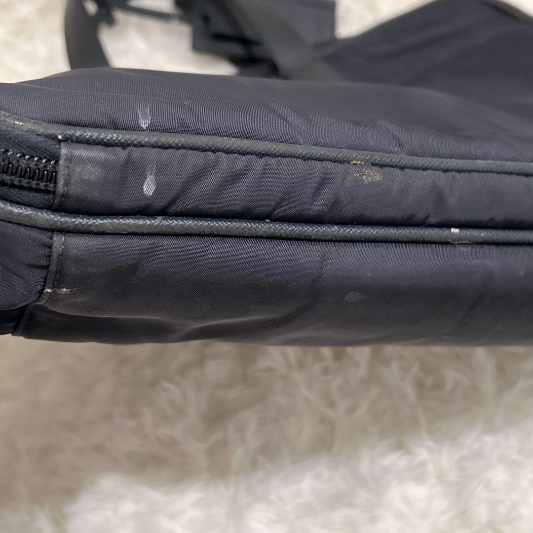 PRADA プラダ ナイロン ビジネスバッグ ブリーフケース ネイビー 三角ロゴ