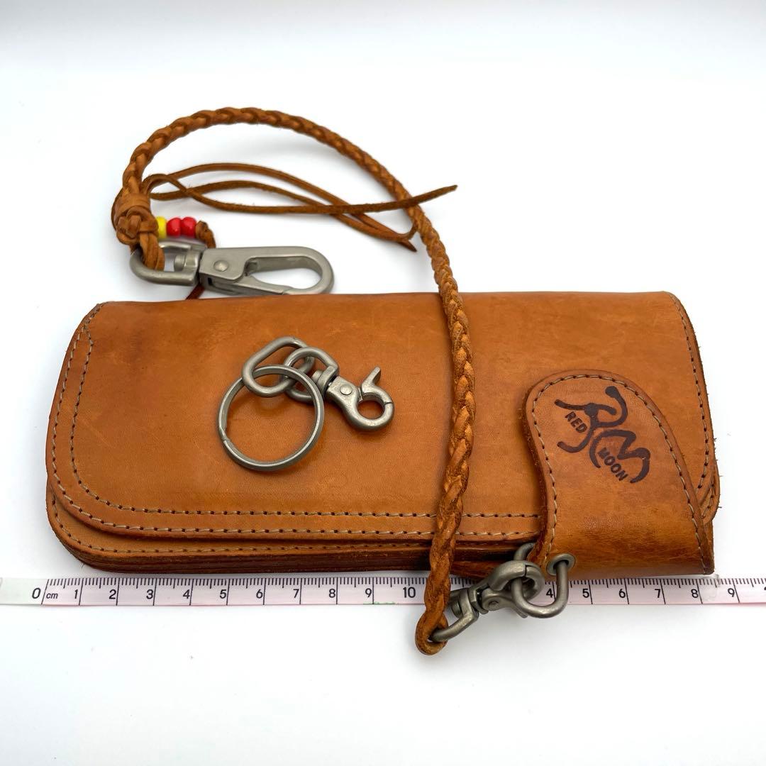 レッドムーン　長財布　チェーンウォレット　レザー