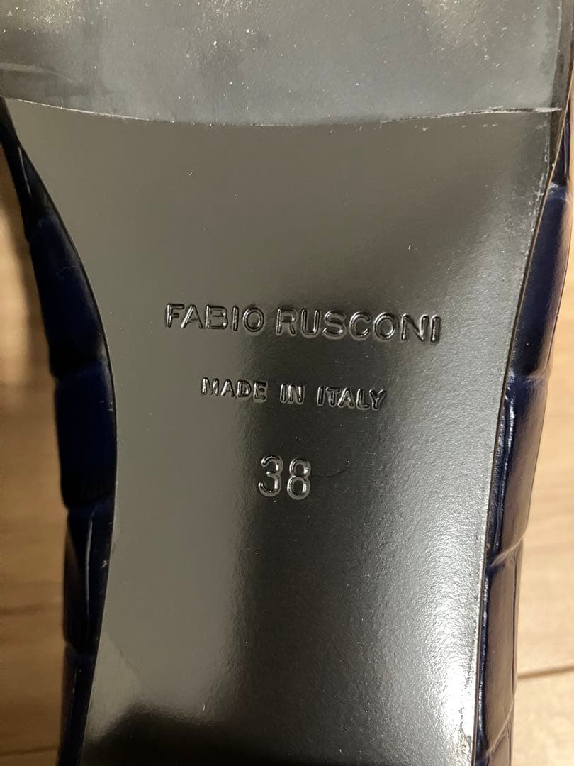 【新品未使用】FABIO RUSCONI ネイビー ローファー size38
