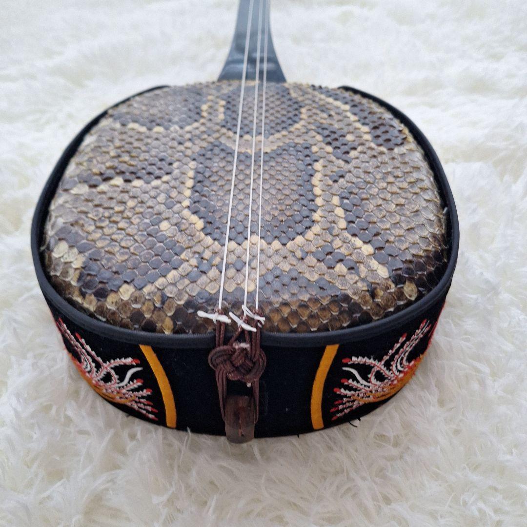 極美品【✨付属品付✨】沖縄三線 本蛇皮 和楽器 ケース付き 初心者〜