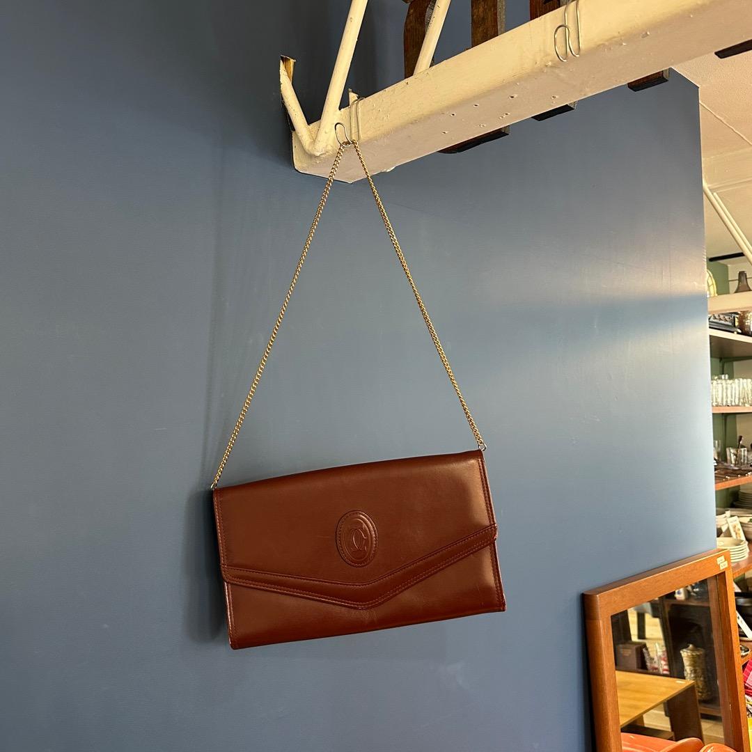 Cartier カルティエ マストライン チェーン付き パーティークラッチバッグ