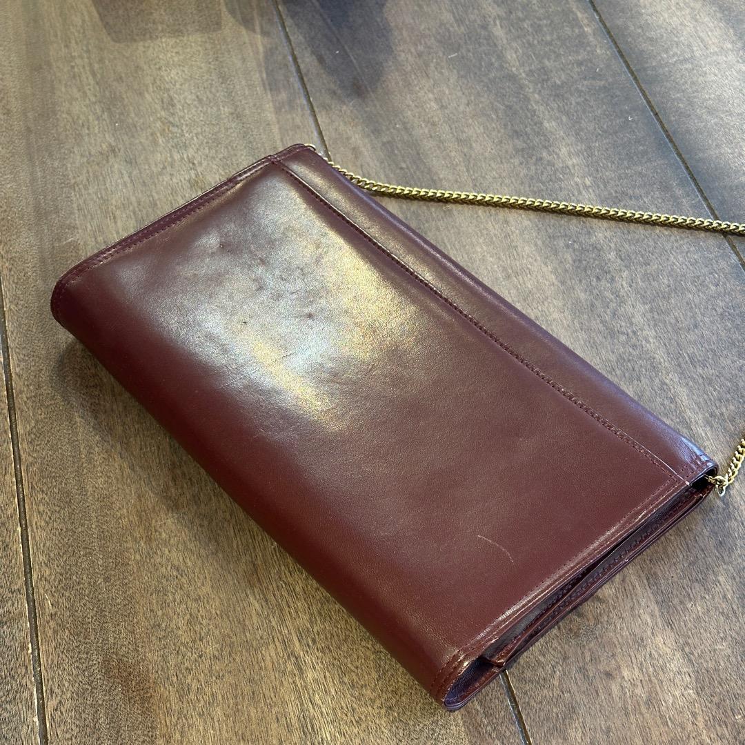 Cartier カルティエ マストライン チェーン付き パーティークラッチバッグ