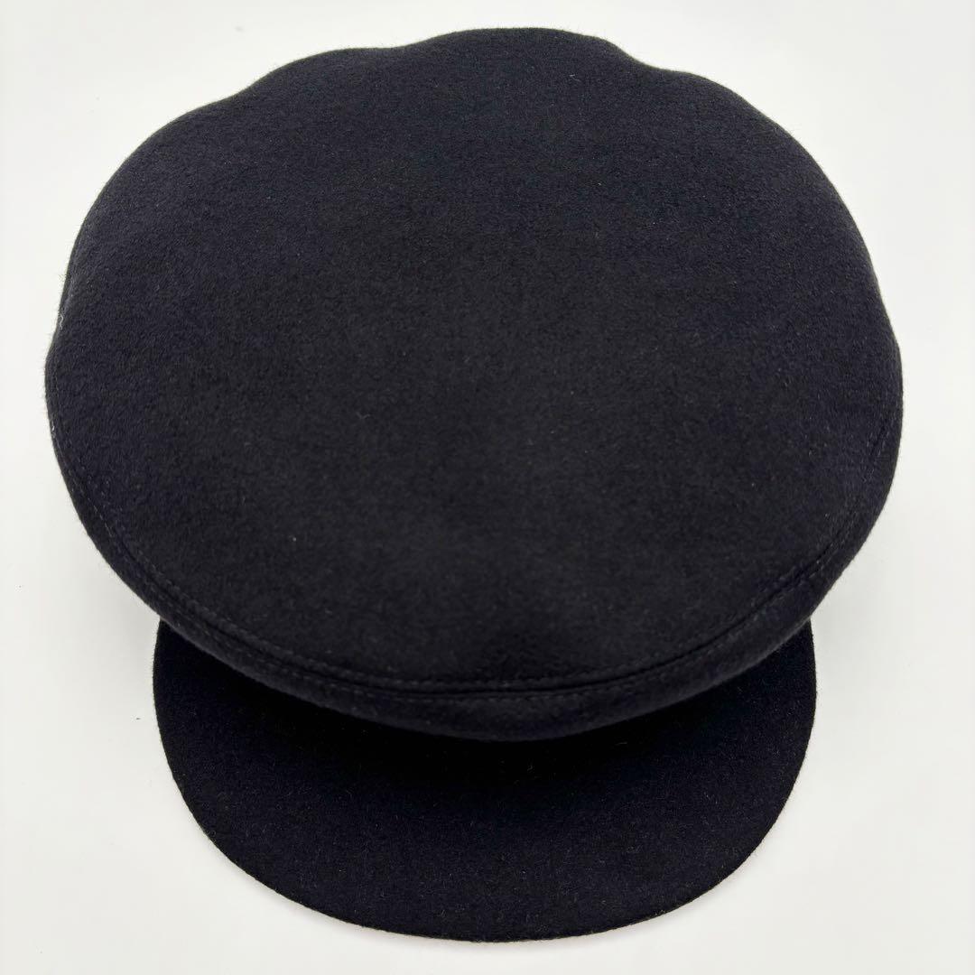 極美品 エルメス セリエ ドーヴィル カシミヤ キャスケット ブラック