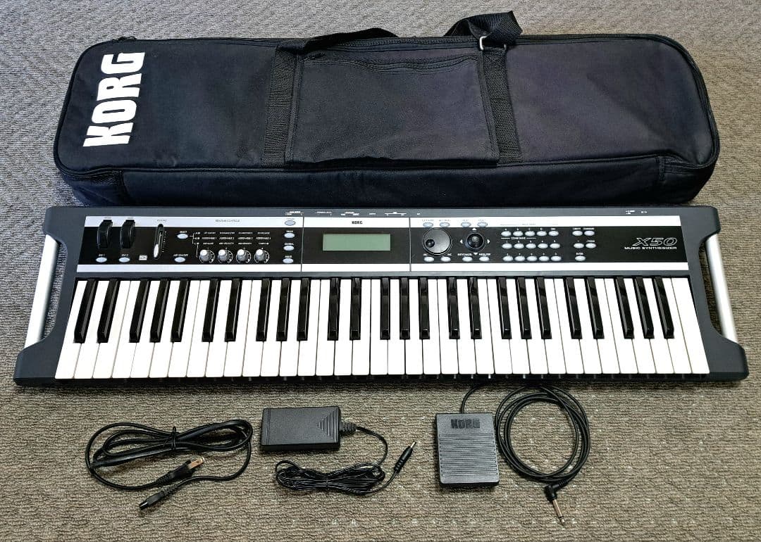 【美品】KORG X50 シンセサイザー 61鍵盤（ベロシティ対応）
