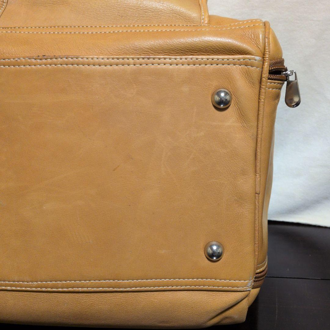 David King Bostonベージュレザーゴルフバッグ