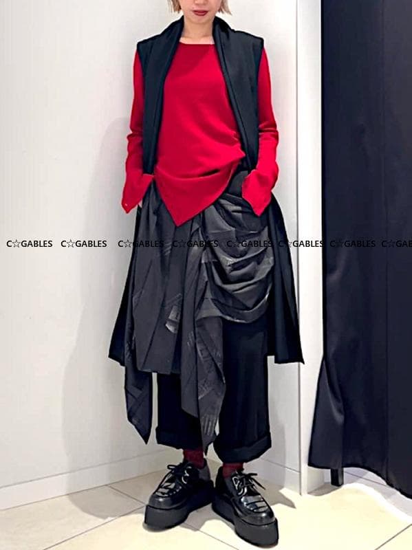 LIMI feu リミフゥ　定番商品　ウールギャバジンベスト　ヨウジヤマモト