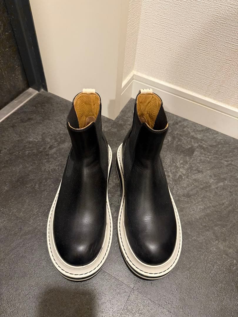 美品　LOEWE ブラック サイドゴアブーツ　38