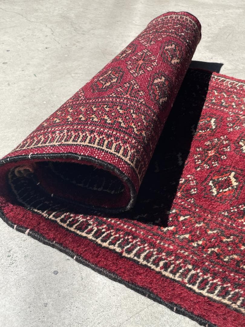 《 Vintage Rug 》トルクメンラグ　トライバル　アフガン　幾何学模様