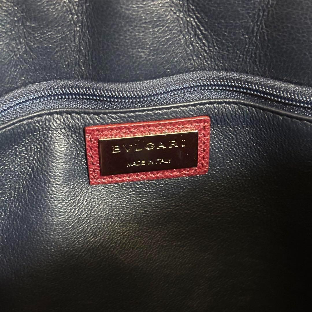 J72 極美品✨BVLGARI ブルガリ　ビジネスバッグ　2way レザー　赤