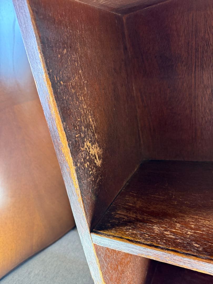 昭和レトロ 木製本棚 背板付き オープンシェルフ 飾り棚 ヴィンテージ